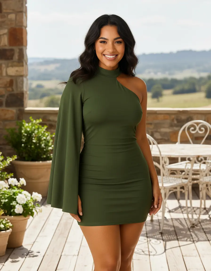 Vestido Paty Suplex Colado Premium Moda Gringa Manga Nula