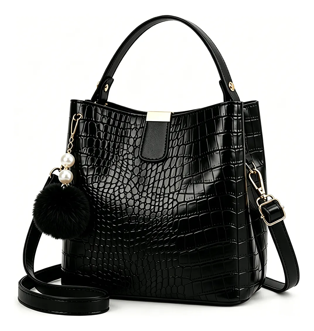 Bolsa Transversal Feminina Couro Alça Ajustável Luxo